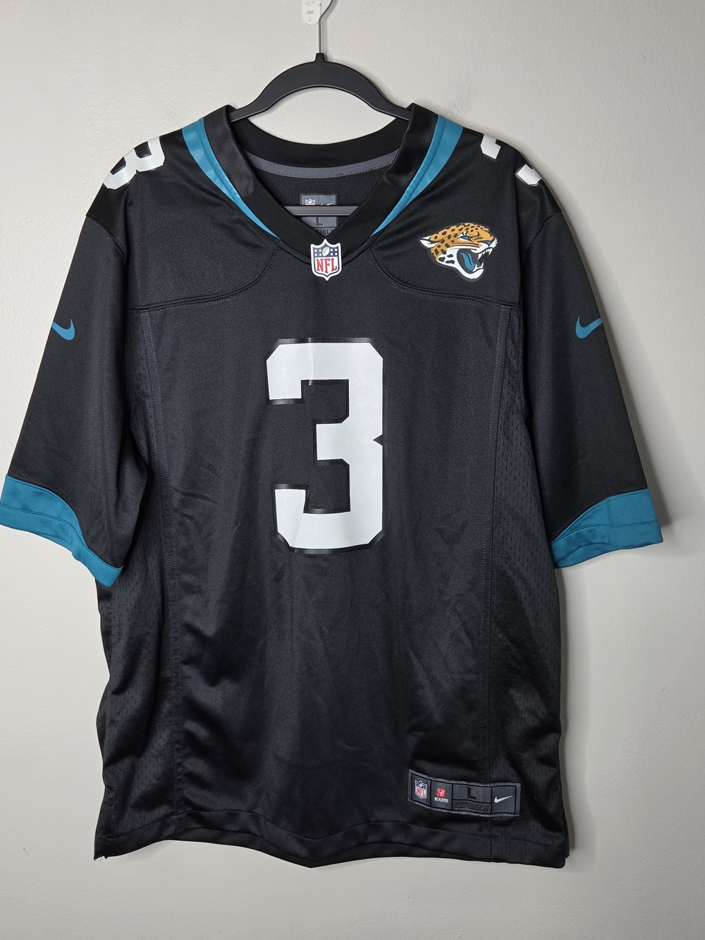 Nike Jacksonville Jaguars Black #3 Short-Sleeve Jersey
